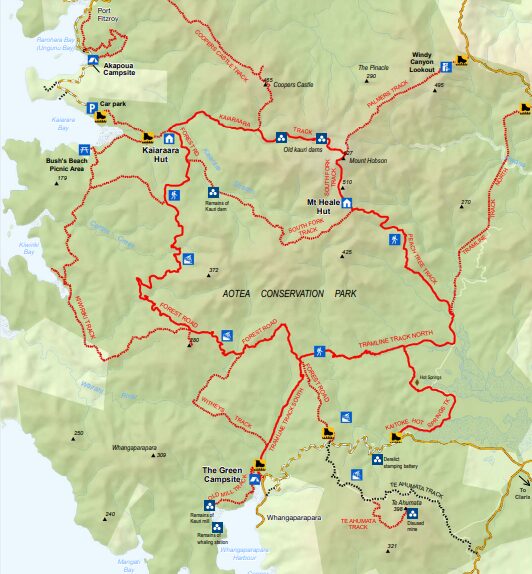 Aotea Track Great Barrier Island Brochure Map