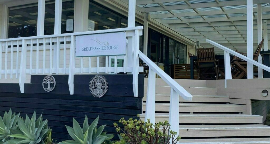 On our Great Barrier Island guided walks and hiking tours we stay at Great Barrier Lodge Whangaparapara Harbour, Great Barrier Island