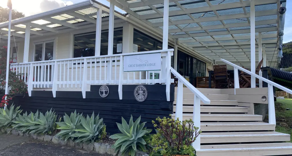 On our Great Barrier Island guided walks and hiking tours we stay at Great Barrier Lodge Whangaparapara Harbour, Great Barrier Island