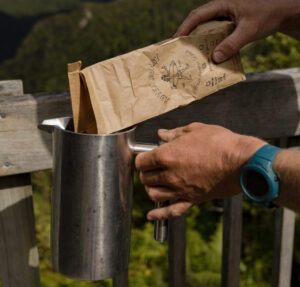 Walking Legends supports local business like Aotea Roast serving local coffee to guided walking guests