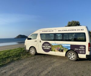 Walking Legends Tour Van in the coromandel coastal walkway guided hiking tours